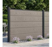 vidaXL Panneau de clôture WPC et Aluminium Gris 42039071