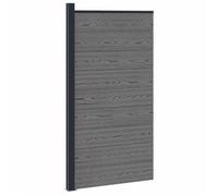 vidaXL Panneau de clôture WPC et Aluminium Gris 42039077