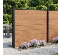 vidaXL Panneau de clôture WPC et Aluminium Marron 42039067
