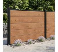 vidaXL Panneau de clôture WPC et Aluminium Marron 42039070