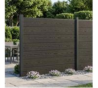 vidaXL Panneau de clôture WPC et Aluminium Noir 42039066