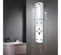 vidaXL Panneau de Douche 25x43x120 cm Argenté Colonne
