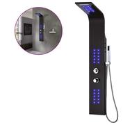 vidaXL Panneau de douche aluminium 20x44x130 cm noir