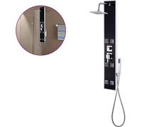 vidaXL Panneau de douche en verre 18×42,1×120 cm noir