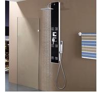 vidaXL Panneau de douche Verre 18 x 42,1 x 120 cm Noir