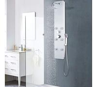 vidaXL Panneau de douche Verre 25 x 44,6 x 130 cm Blanc