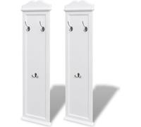 vidaXL Panneau de garde-robe 2 pcs. Blanc