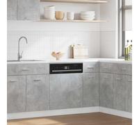 vidaXL Panneau de lave-vaisselle gris béton 45x3x67 cm