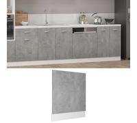 Vidaxl Panneau De Lave-Vaisselle Gris Béton 59,5x3x67 Cm Aggloméré Gris