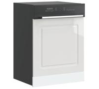 vidaXL Panneau de lave-vaisselle Kalmar blanc brillant 60x1,5x67 cm, panneau avant de lave-vaisselle, panneau, panneau de 853659