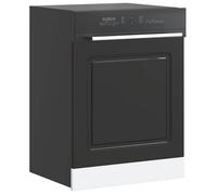 vidaXL Panneau de lave-vaisselle Kalmar noir 60x1,5x67 cm, panneau avant de lave-vaisselle, panneau, panneau de porte avant 853658
