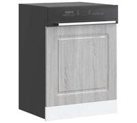vidaXL Panneau de Lave-Vaisselle Kalmar Sonoma Gris 60x1,5x67 cm