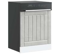Vidaxl Panneau De Lave-Vaisselle Lucca Gris Béton Bois D'ingénierie Marron
