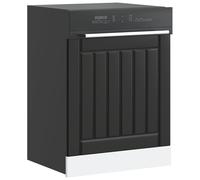 Vidaxl Panneau De Lave-Vaisselle Lucca Noir Bois D'ingénierie Marron