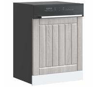 Vidaxl Panneau De Lave-Vaisselle Lucca Sonoma Gris Bois D'ingénierie Marron