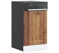 vidaXL Panneau de lave-vaisselle Lucca vieux bois bois d'ingénierie Marron