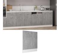 vidaXL Panneau de lave-vaisselle Lyon Gris béton 59,5 x 3 x 67 cm Bois d'ingénierie 802566