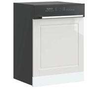 vidaXL Panneau de lave-vaisselle Porto blanc brillant 60x1,5x57 cm 854139