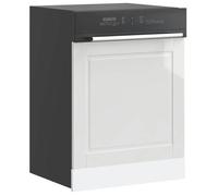 vidaXL Panneau de lave-vaisselle Porto blanc brillant 60x1,5x67 cm 854139