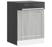 Vidaxl Panneau De Lave-Vaisselle Porto Sonoma Gris 60x1,5x67 Cm Multicolore