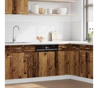 vidaXL Panneau de lave-vaisselle vieux bois 45x3x67 cm bois ingénierie Marron
