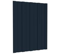 vidaXL Panneau de toiture 12 pcs Anthracite 60 x 45 cm Acier galvanisé, Solution de toiture moderne et durable en acier pour toits rectangulaires, panneau galvanisé innovant pour le bricolage à domici