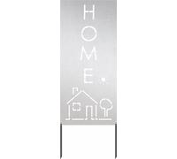 vidaXL Panneau décoratif de jardin argenté 50 x 140 cm acier inoxydable