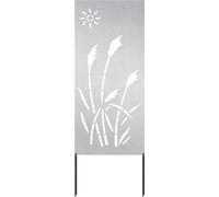 vidaXL Panneau décoratif de jardin Autre argent 50 x 140 cm Acier inoxydable