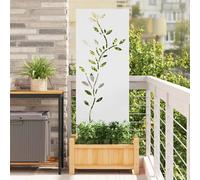 Vidaxl Panneau Décoratif De Jardin Blanc 50 X 140 Cm