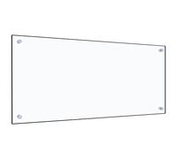 vidaXL Panneau mural de cuisine résistant à la chaleur et aux rayures en verre trempé transparent 90 x 40 cm