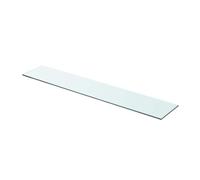 vidaXL Panneau pour étagère Verre Transparent 80 x 15 cm