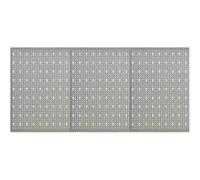 vidaXL Panneaux à chevilles muraux 3 pcs 40x58 cm Acier Gris G