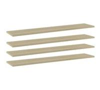 vidaXL Panneaux bibliothèque 4 pcs Chêne sonoma 100x20x1,5cm Aggloméré Brun G