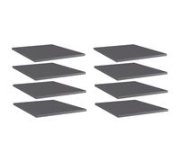 Wandschappen 8 st 40x50x1,5 cm bewerkt hout hoogglans grijs805201