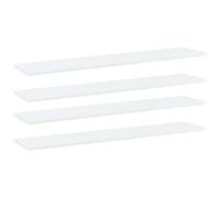 Vidaxl Panneaux De Bibliothèque 4 Pcs Blanc 100x20x1,5 Cm Aggloméré Blanc