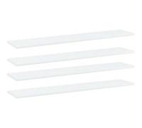 Panneaux de bibliothèque 4 pcs Blanc 100x20x1,5 cm Aggloméré