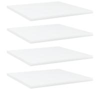 Vidaxl Panneaux De Bibliothèque 4 Pcs Blanc 40x40x1,5 Cm Aggloméré Blanc