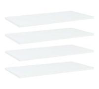 vidaXL 4X Panneaux de Bibliothèque Panneaux d’Étagère à Livres Plaques d’Étagère de Rangement Mural Décoration Blanc 60x30x1,5 cm Aggloméré