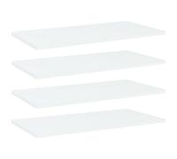 vidaXL 4X Panneaux de Bibliothèque Panneaux d’Étagère à Livres Plaques d’Étagère de Rangement Mural Décoration Blanc 60x30x1,5 cm Aggloméré