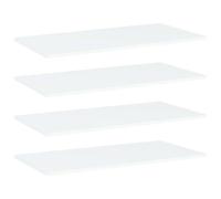 Vidaxl Panneaux De Bibliothèque 4 Pcs Blanc 80x40x1,5 Cm Aggloméré Blanc