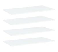 vidaXL Panneaux de bibliothèque 4 pcs Blanc 80x40x1,5 cm Aggloméré Blanc G