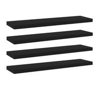 vidaXL Panneaux de bibliothèque 4 pcs Noir 40x10x1,5 cm Aggloméré