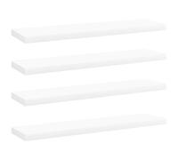 vidaXL Wandschappen 4 st 40x10x1,5 cm bewerkt hout wit805122 Blanc G