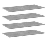 Vidaxl Panneaux De Bibliothèque 4 Pcs Gris Béton 80x40x1,5cm Aggloméré Gris