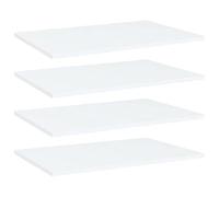 Vidaxl Panneaux De Bibliothèque 4 Pcs Blanc 60x40x1,5 Cm Aggloméré