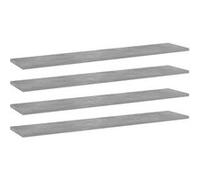 vidaXL Panneaux de bibliothèque 4 pcs – Étagère murale flottante gris béton 100x20x1,5 cm aggloméré