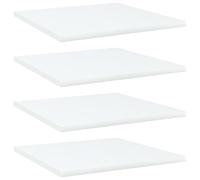 Vidaxl Panneaux De Bibliothèque 4 Pcs Blanc 40x40x1,5 Cm Aggloméré Blanc