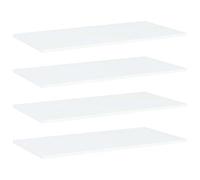 vidaXL Panneaux de bibliothèque 4 pcs – Étagère murale flottante Blanc 80x40x1,5 cm Aggloméré
