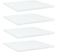 vidaXL Étagère murale flottante Panneaux de bibliothèque 4 pcs Blanc Bois d’ingénierie