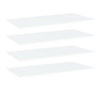 Vidaxl Panneaux De Bibliothèque 4 Pcs Blanc 80x20x1,5 Cm Aggloméré Blanc